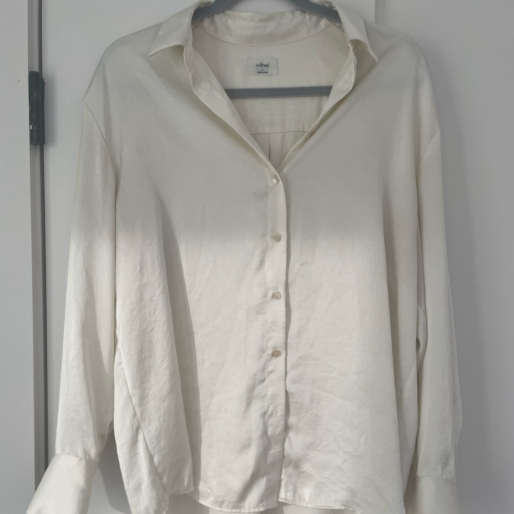 White Satin Shirt
